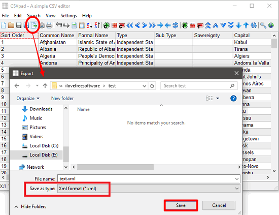 CSVpad convert csv xml