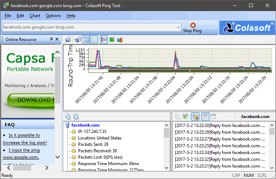 colasoft ping tool