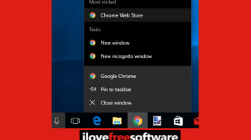 disable pinning items to jump lists in windows 10