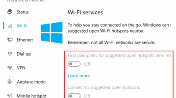 disable wifi sense in windows 10