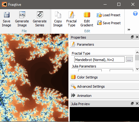 fraqtive- free fractal art generator software