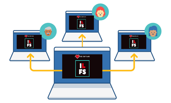 Share screen to tv. Share Screen via lan. Share Screen over lan.