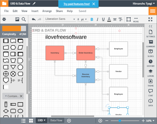 web services to draw data flow diagrams online