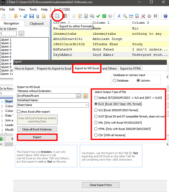 csvved csv to excel converter