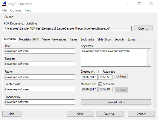 BeCyPDFMetaEdit- interface