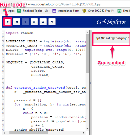 Codeskultor run python online