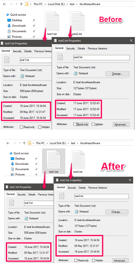 Copy Timestamps from One File to Another