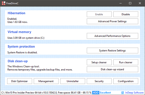 Free Software to Cleanup C Drive, Access Useful Windows Tools