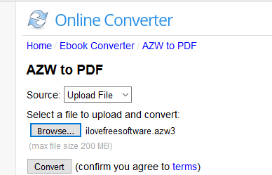 azw to pdf converter free online