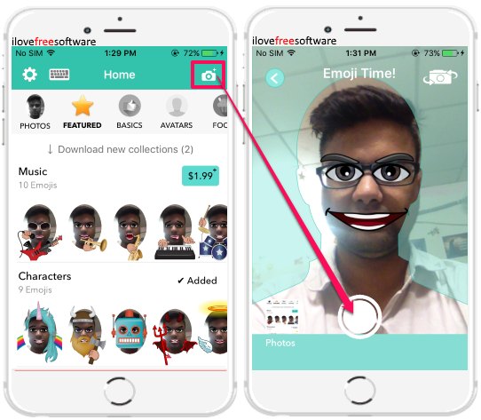 create emoji from photos- emojiface iphone app