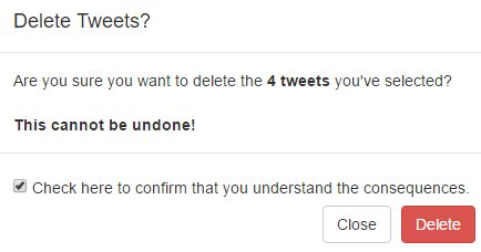 how to bulk delete tweets of specific words