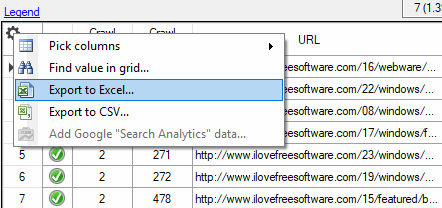 export to excel