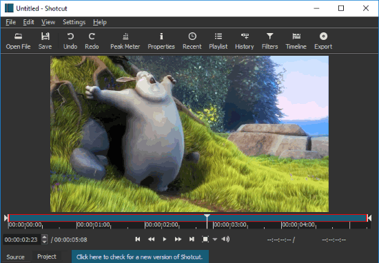 shotcut free youtube video editor