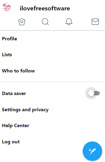 turn on twitter data saver