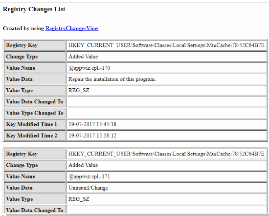 process monitor registry changes