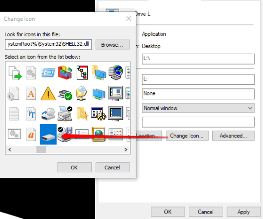 change drive icon