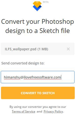 convert psd to sketch online