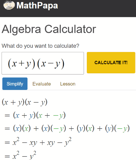 Algebra calculator store with steps