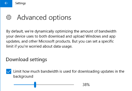 How To Set Bandwidth Limit To Download Updates In Windows 10