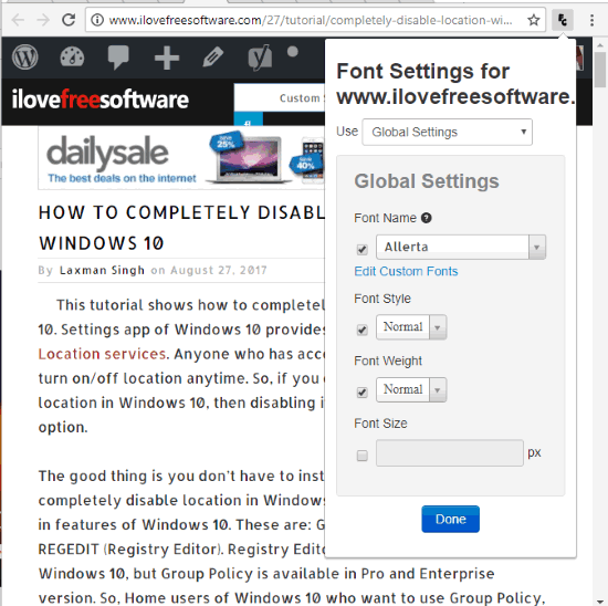 5 Free Website Font Changer Chrome Extensions
