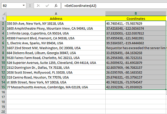 geocode address