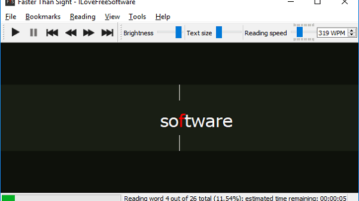 Free Speed Reading Software with Custom Reading Speed, Bookmarks