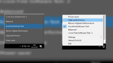 Switch Power Plan from System Tray of Windows 10