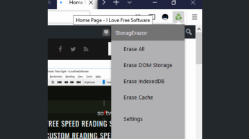 clear indexedbd and dom storage data in firefox automatically