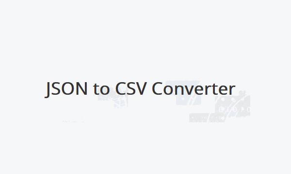 json to csv online