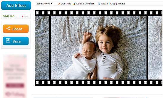 make photo filmstrip online