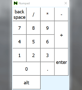 virtual numpad windows 10