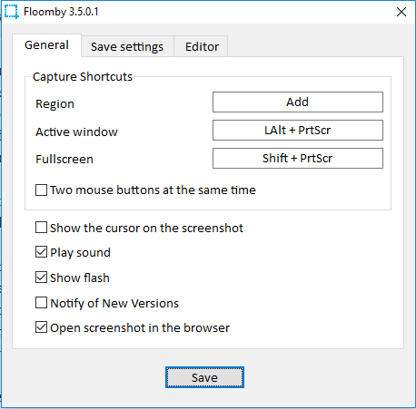 Floomby settings