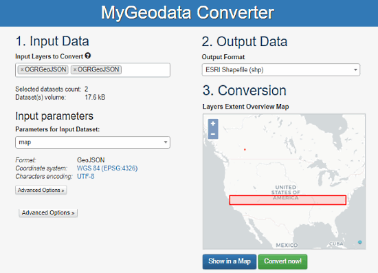 reaconverter converting geojson to svg