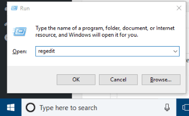 open registry editor using run command