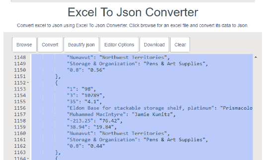 3 Free Online Excel To Json Converter Websites 5705