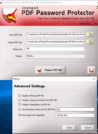 Instant PDF Password Protector