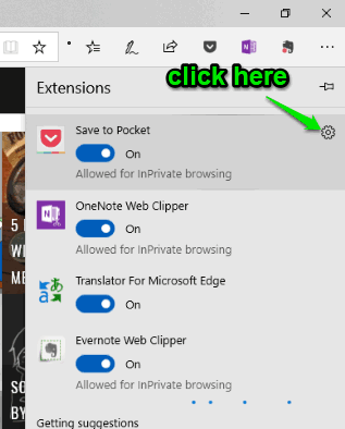 click settings icon