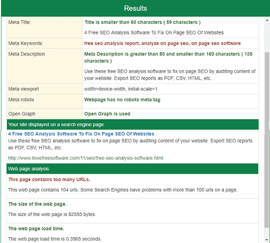 meta tag analyzer by small seo tools