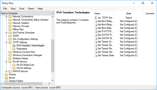 policy plus interface