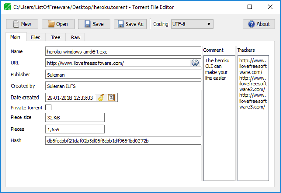 free instals Torrent File Editor 0.3.18