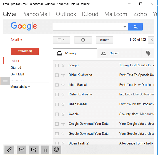 Переезд почты с gmail на mail