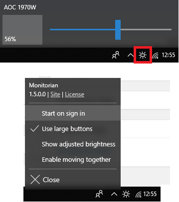 adjustable brightness control software for windows 7