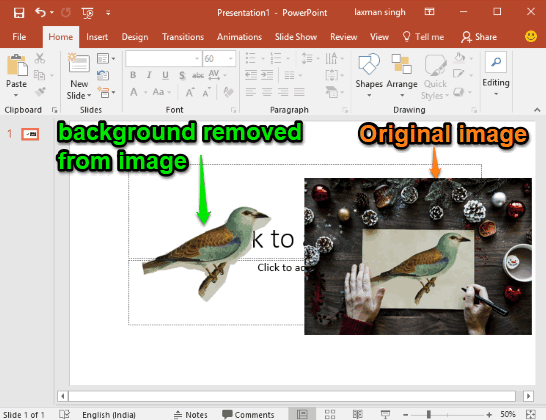 How To Remove Background from A Photo In MS PowerPoint