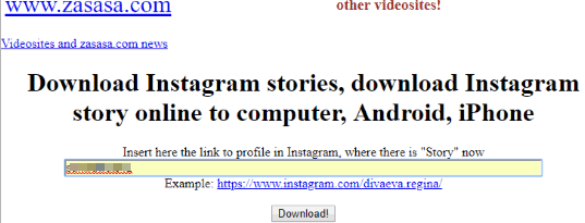 enter username or instagram profile url