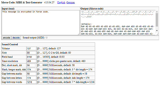 Robert Recker: morse code generator