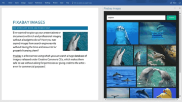 pixabay images add-in for MS Word and PowerPoint