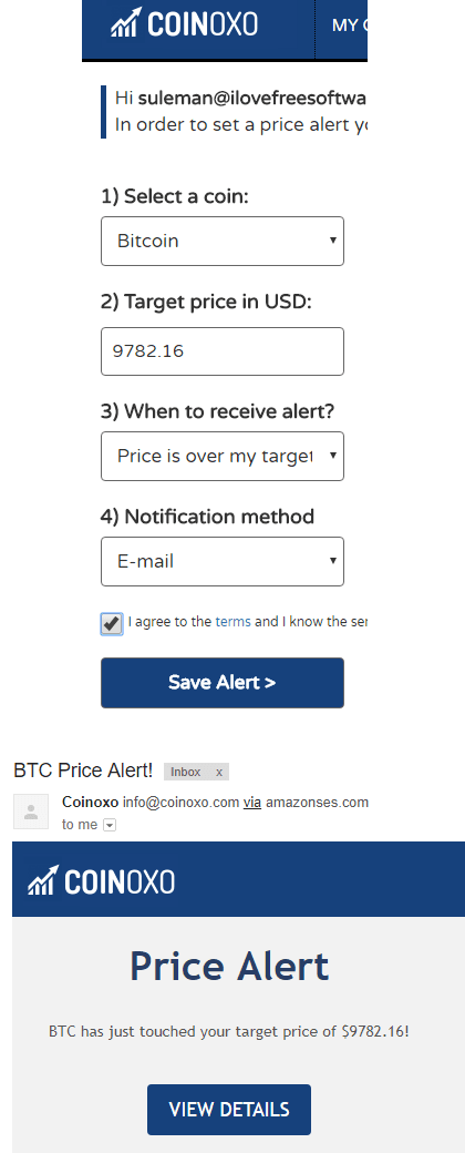 free cryptocurrency price alerts