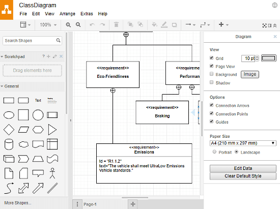 Er диаграмма draw io