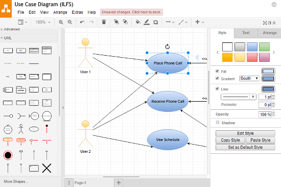 Draw.io: Use Case Diagram Online