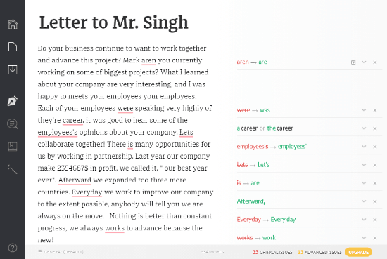 Grammarly: Online Text Correction